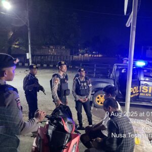Sat Samapta Polres Bima Kota Gelar Patroli Blue Light, Antisipasi Tindak Pidana