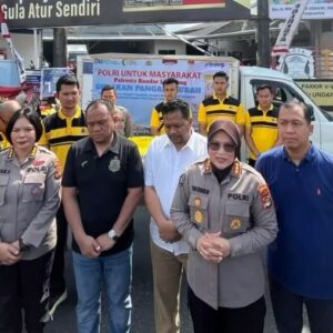 Polda Lampung dan Bulog Jual 2,2 Ton Beras Murah di Bandar Lampung