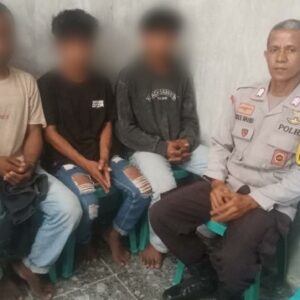 Unit Reskrim Polsek Pajo Amankan Tiga Terduga Pelaku Pencurian Mesin Pompa Air