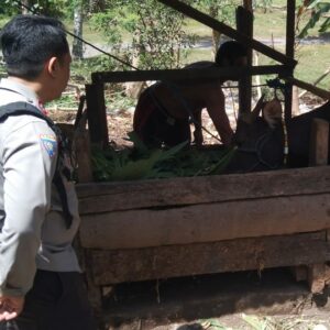 Polsek Batulayar Ajak Warga Batulayar Barat Manfaatkan Lahan Kosong untuk Ketahanan Pangan