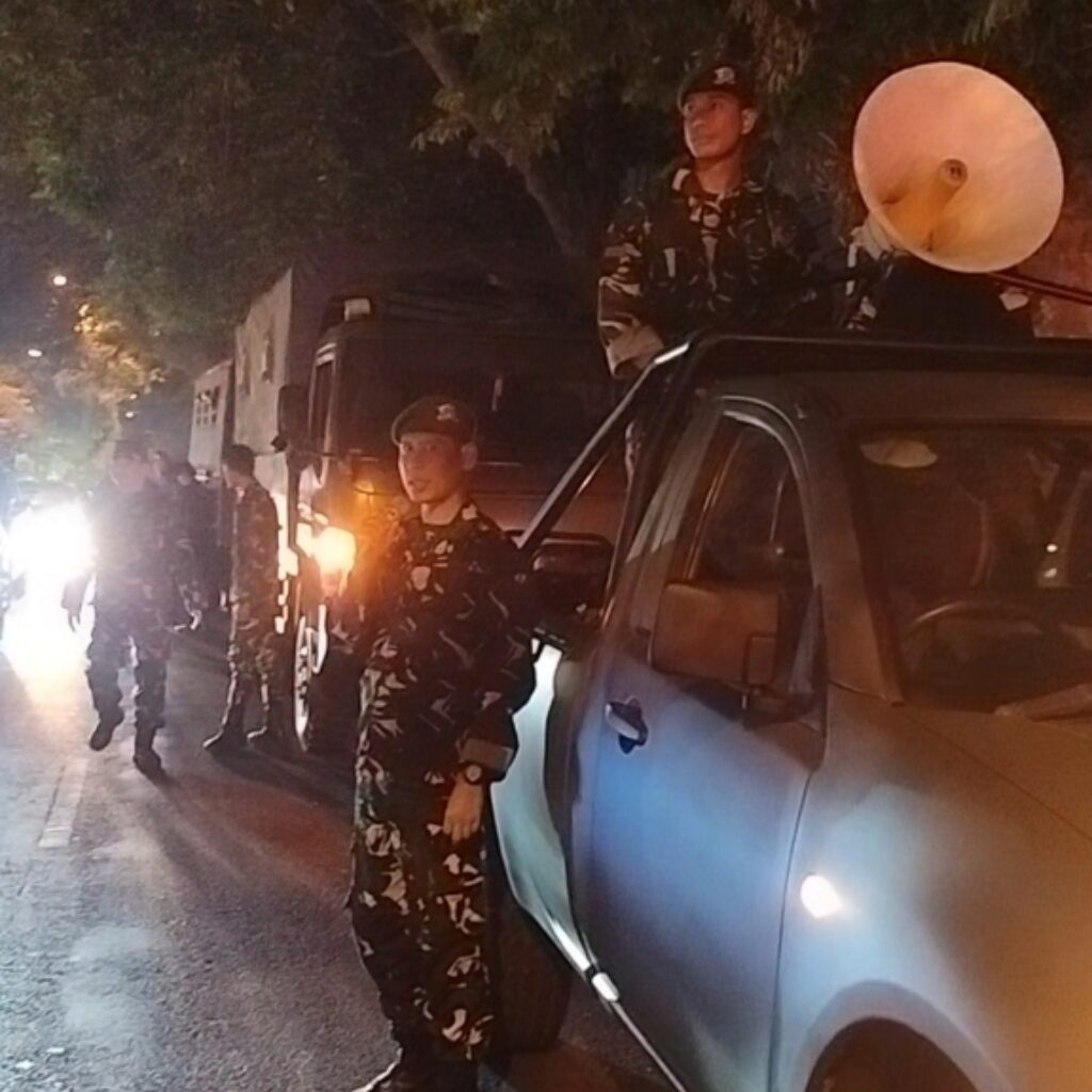 Pengeras Suara Satgas Kota Sampaikan Pesan Rukun dan Aman