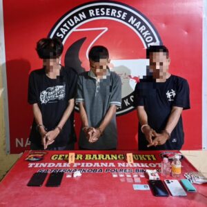 Polres Bima Kota Ringkus Tiga Terduga Jaringan Narkoba, Amankan Sabu 6,58 Gram