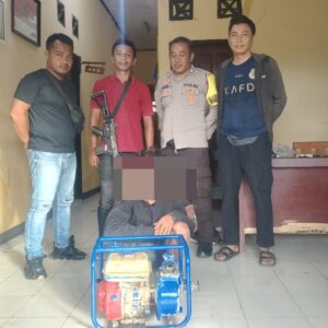 Polsek Langgudu Amankan Terduga Pelaku Pencurian Mesin Pompa Air di Desa Kangga