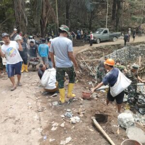 TMMD Ke-126 Kodim 1606 Mataram Pacu Pembangunan Talud Desa