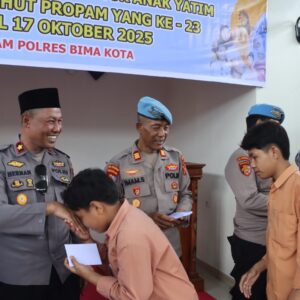 Si Propam Polres Bima Kota Gelar Syukuran dan Santunan Anak Yatim Peringati HUT Propam ke-23