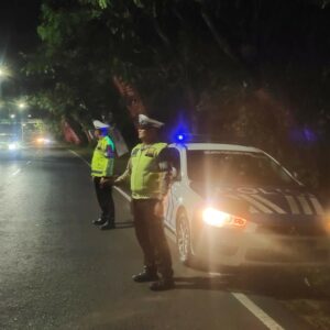 Satlantas Lobar Intensifkan Patroli Malam di Bypass BIL
