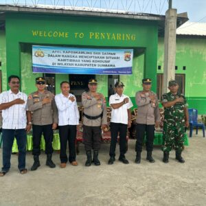 Jaga Keamanan Swakarsa, Polres Sumbawa Gelar Apel Kaposkamling dan Satpam di Moyo Utara