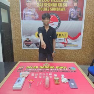 Operasi Antik Rinjani 2025: Polres Sumbawa Tangkap TO Narkoba di Alas, Sita 11,92 Gram Sabu